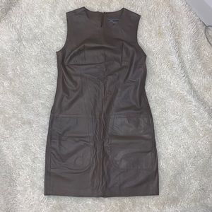 VINCE LEATHER DRESS